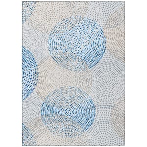 Chantille ACN586 Ivory 5 ft. x 7 ft. 6 in. Machine Washable Indoor/Outdoor Geometric Area Rug
