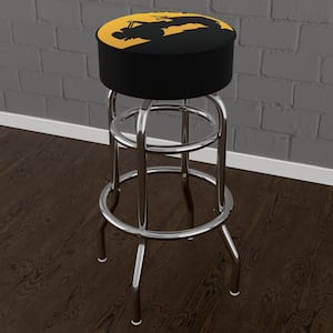 Jeep Silhouette 31 in. Yellow Backless Metal Bar Stool with Vinyl Seat