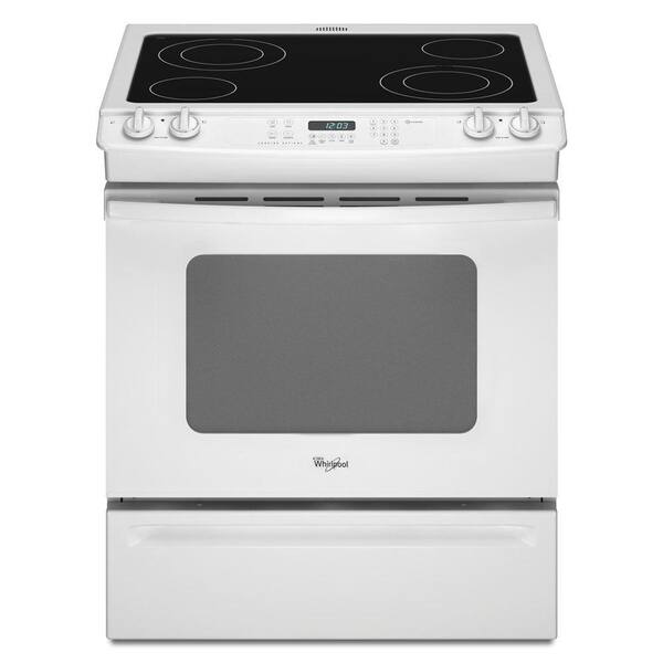 Whirlpool Gold 4.5 cu. ft. Slide-In Electric Range with Self-Cleaning Oven in White