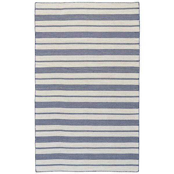 Weave & Wander Granberg Navy 4 ft. x 6 ft. Striped Area Rug