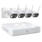 4-Channel 1080p NVR Security Camera System with 4-Wireless Rechargeable Battery Cameras, 2-Way Audio, 32GB SD Card/HDD