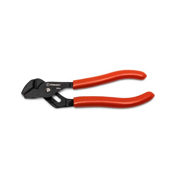 Crescent 4-1/2 in. Mini Straight Jaw Black Oxide Tongue and Groove Dipped Grip Pliers