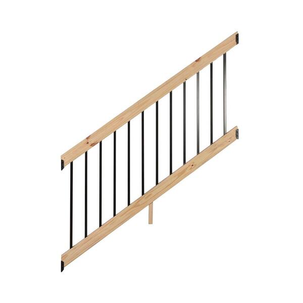 6 ft. Cedar Stair Rail Kit with Aluminum Square Balusters