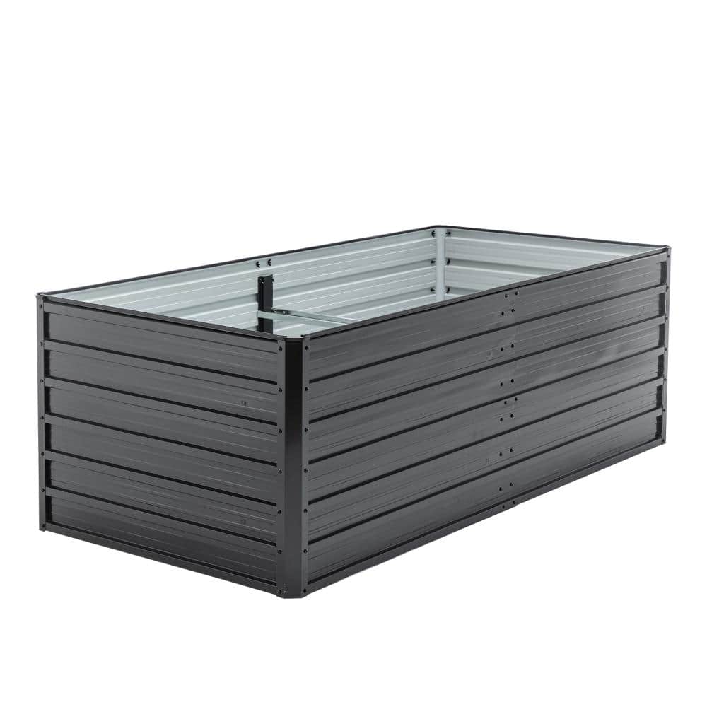 6 ft. x 3 ft. x 2 ft. Black Deep Metal Raised Garden Bed Planter Box Galvanized for Vegetables Herbs price history on PriceWatchPro