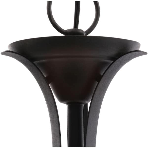 Commercial Electric 3-Light Rustic Iron Pendant with Antique