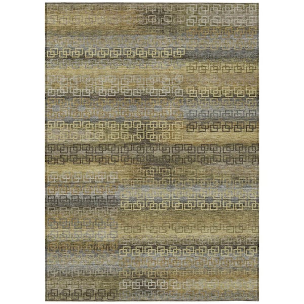 Addison Rugs Chantille Machine Washable Indoor/Outdoor Abstract ACN2029 Wheat 8 ft. x 10 ft. Area Rug