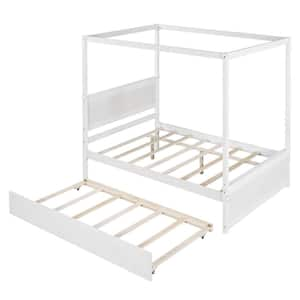 Naples white deals queen canopy bed