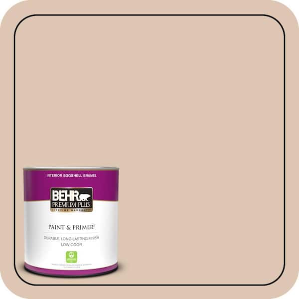 BEHR PREMIUM PLUS 1 qt. #280E-2 Arabian Sands Eggshell Enamel Low Odor Interior Paint & Primer