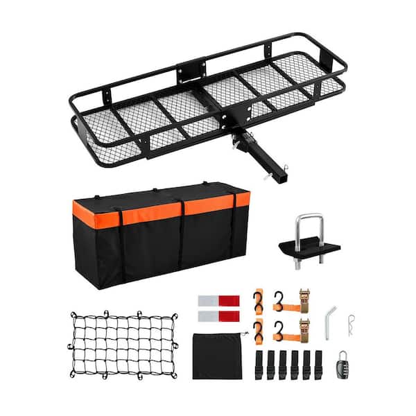 60 in. x 20 in. x 6 in., Hitch Cargo Carrier, 500 lbs. Capacity HitchCargo Carrier with Cargo Net, Waterproof Cargo Bag