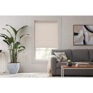Cut to Size Linen Cordless Light Filtering Fabric Roller Shade 37.25 in. W x 72 in. L