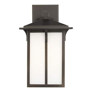 Tomek 1-Light Antique Bronze Outdoor Wall Lantern