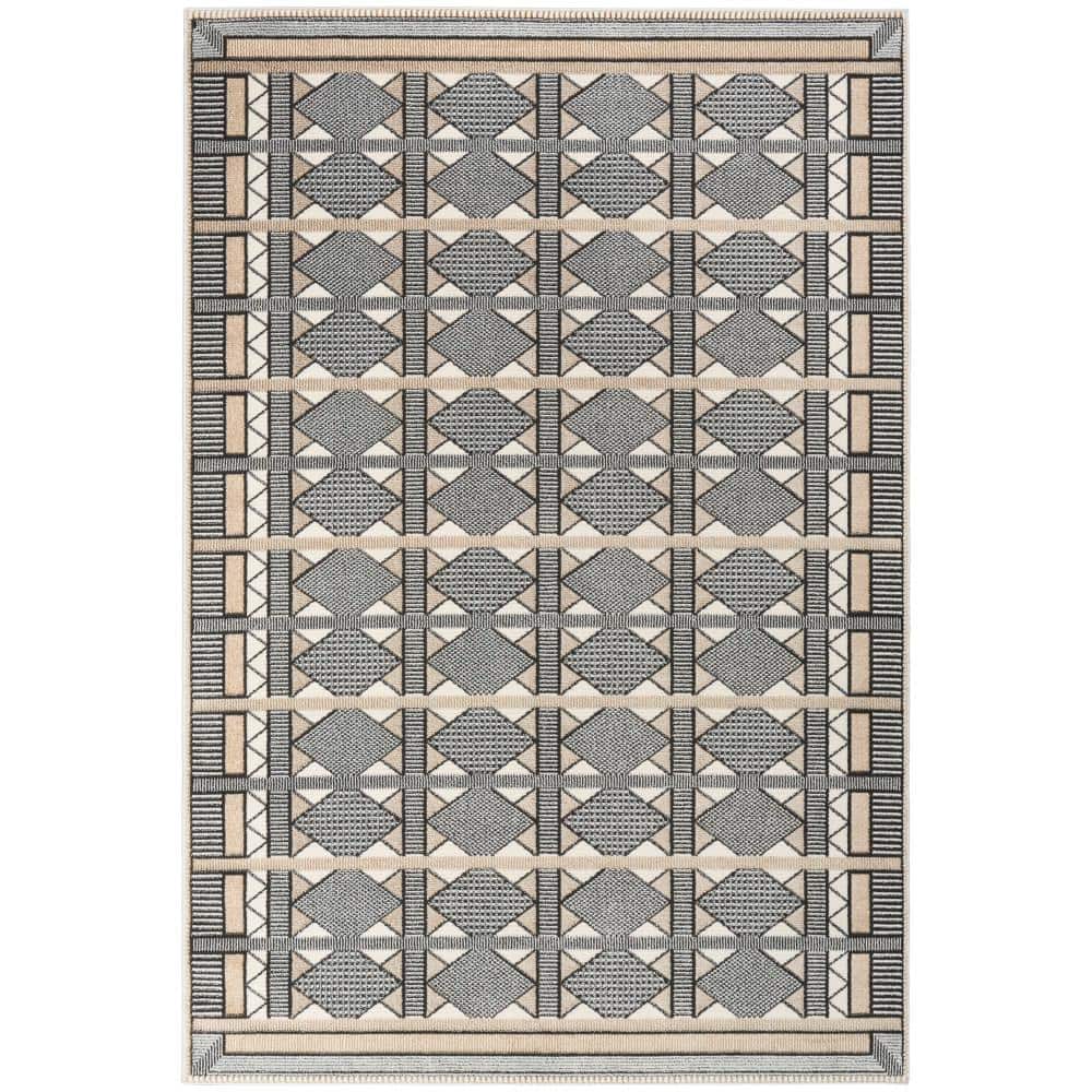 Nordic Ivory Multicolor 4 ft. x 6 ft. Geometric Contemporary Area Rug price history on PriceWatchPro