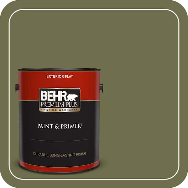 BEHR PREMIUM PLUS 1 gal. #S370-7 Outdoor Oasis Flat Exterior Paint & Primer