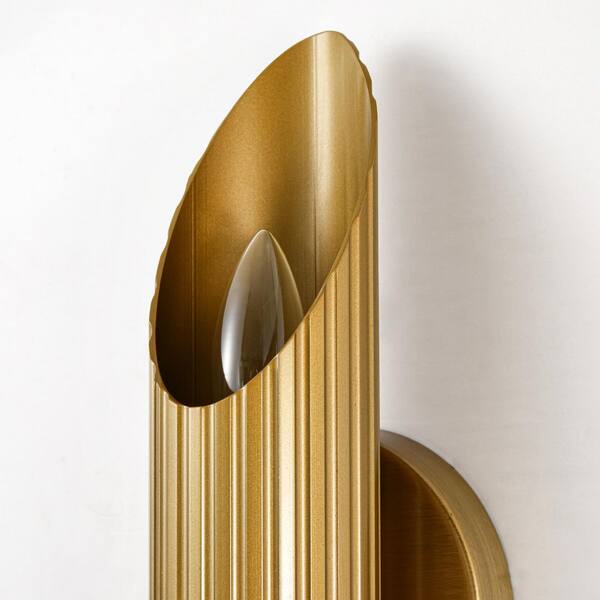 Rennnsan Josephina 2-Light Modern Brass Vertical Wall Sconce with