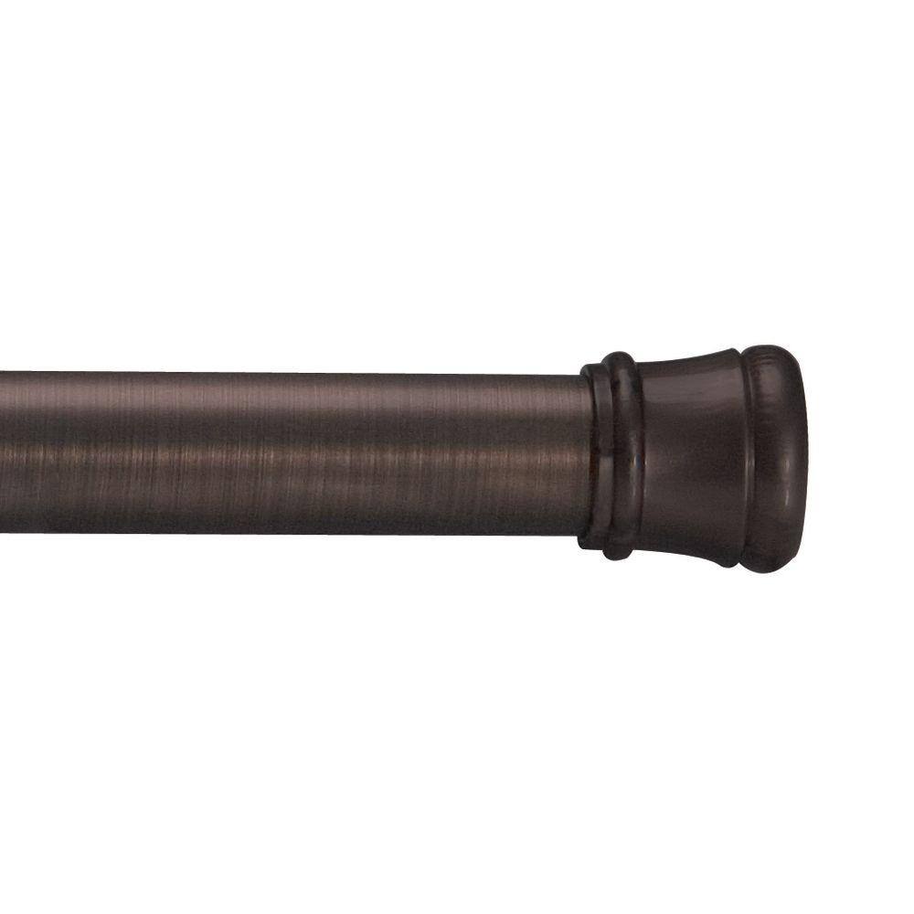 CLASSIC COLLECTION 42 in. - 72 in. Steel Adjustable Shower Rod in ...