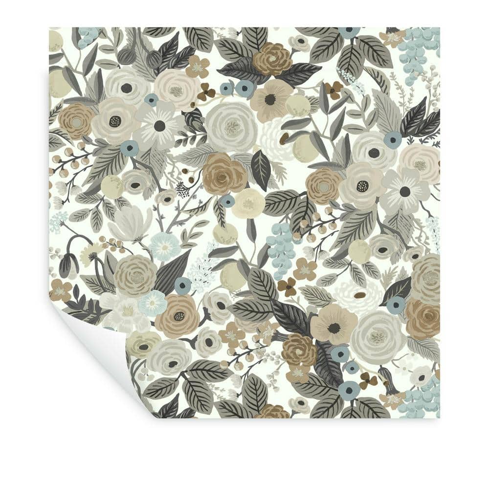 Off-White Floral Peel and Stick Wallpaper Roll