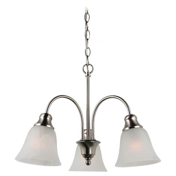 Generation Lighting Windgate 3-Light Brushed Nickel 1-Tier Hanging Chandelier