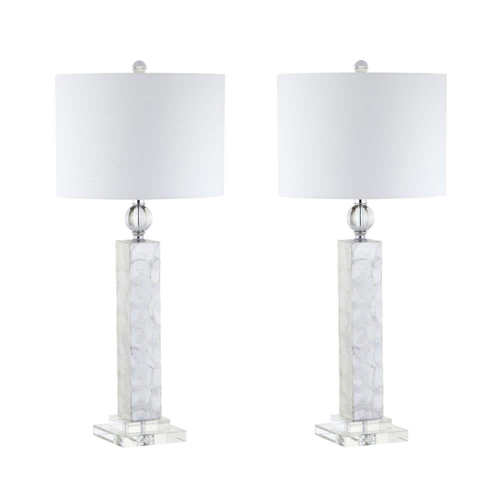 Bailey 32" White Mother of Pearl LED Table Lamp Set