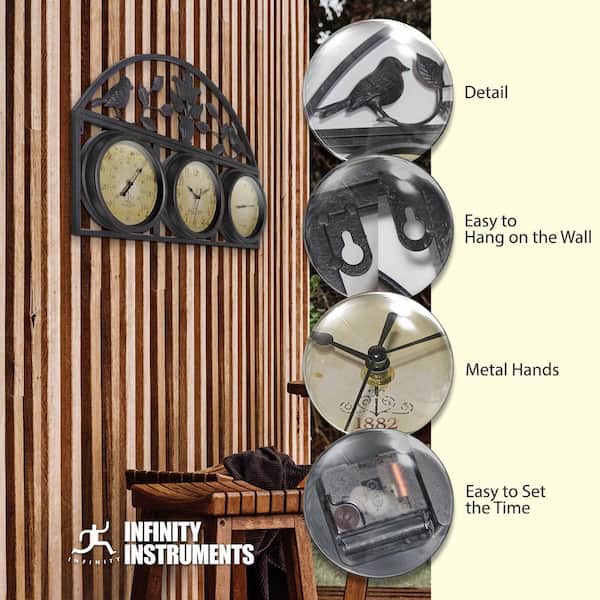 outdoor clock thermometer hygrometer