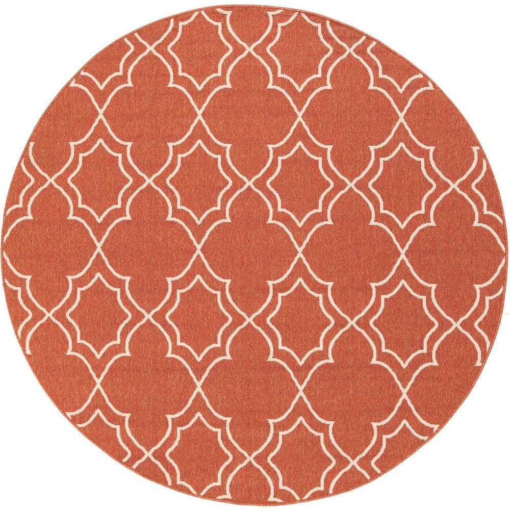 Anderson Cherry 9 ft. x 9 ft. Round Indoor/Outdoor Patio Area Rug price history on PriceWatchPro