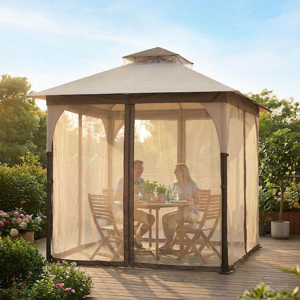 Sunjoy Netting for 9 ft. x 9/9.5 ft. x 9.5 ft. Column Gazebo