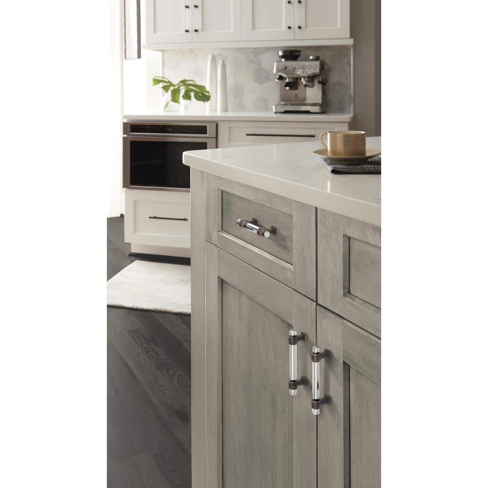 Amerock Clear and Oil-Rubbed Bronze 3" Cabinet Pull