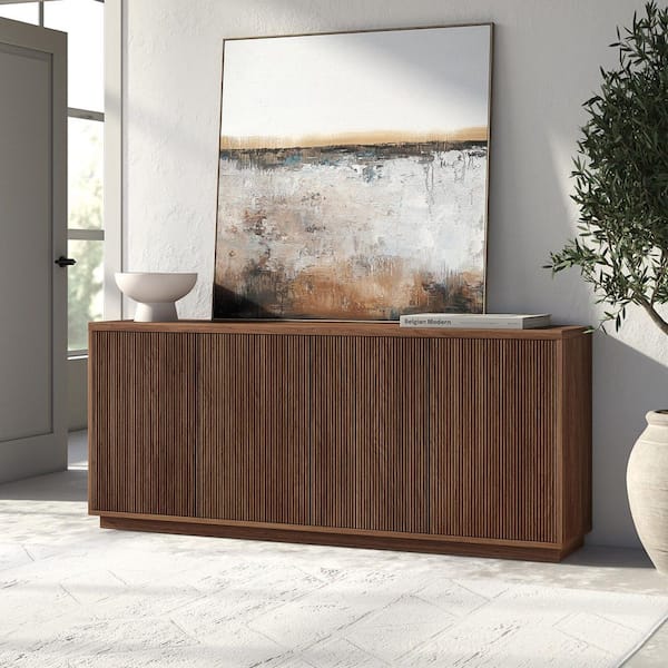 Meyer&Cross Alston Satin Walnut MDF 68 in. Buffet Table BF2413