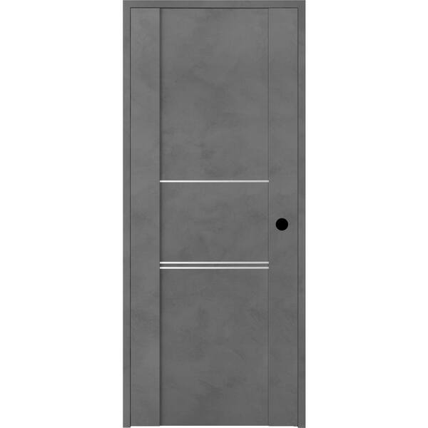 Belldinni 24 in. x 80 in. Vona Left-Handed Solid Core Veralinga Oak Textured Wood Single Prehung Interior Door
