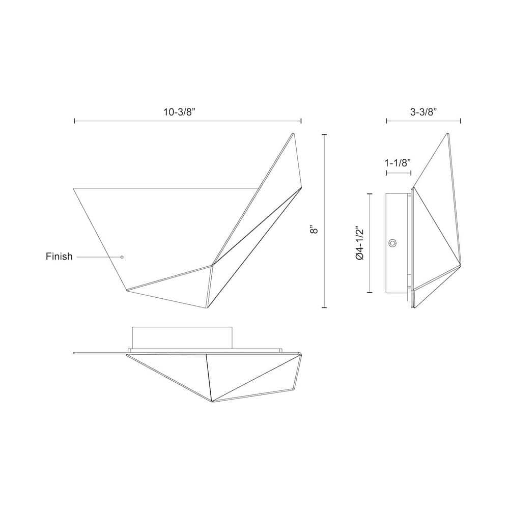 White Dimmable Direct Wired Electric Wall Sconce
