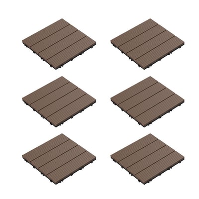 VinTile Modular Interlocking Cushion Floor Tile Mat Drain Deck