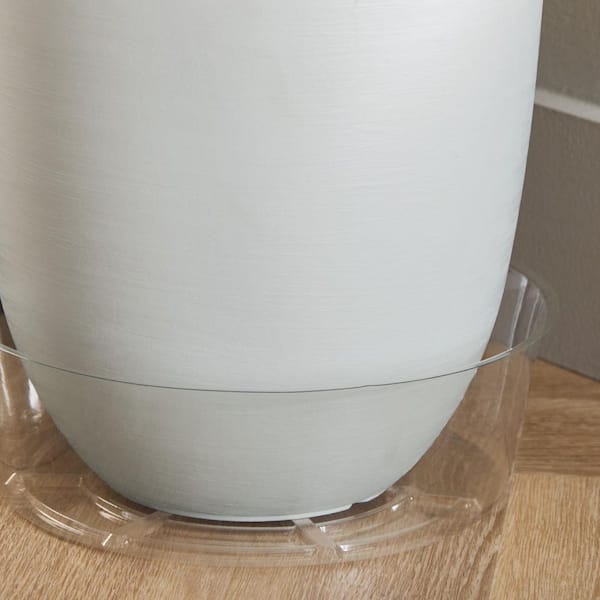 Vigoro 12 in. W x 3.5 in. H Clear Medium-Duty Deep Plastic Plant