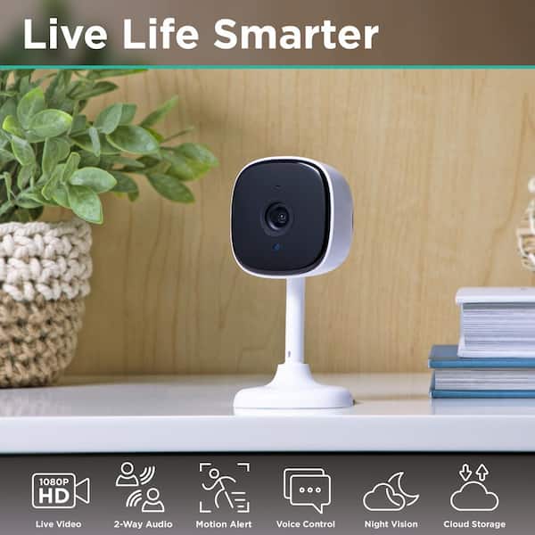 Ylife Baby Pet Monitor Camera Compatible with Alexa-Black Wireless IP Surveillance Camera-Night Vision,Motion Detection 1080P HD WiFi Home Security Camera with 2-Way Audio Indoor 