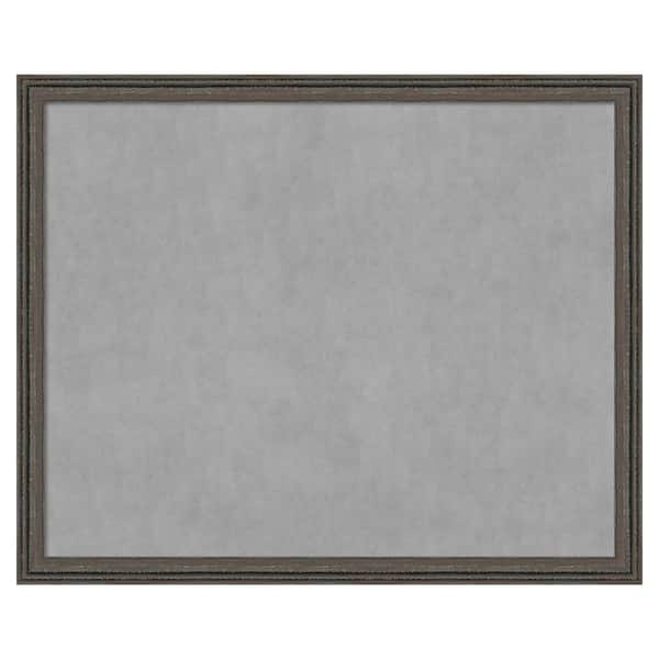Amanti Art Upcycled Brown Grey 43 in. x 35 in Framed Magnetic Board