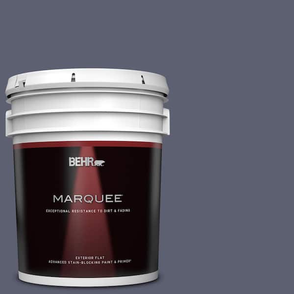 BEHR MARQUEE 5 gal. #S550-6 Mysterious Night Flat Exterior Paint & Primer