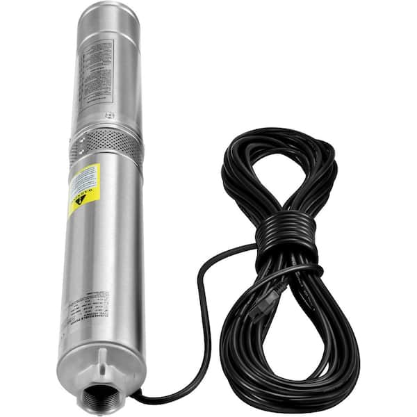 SKYSHALO Deep Well Submersible Pump 1-HP 37 GPM 207 ft. Head 4 in. Water Pump IP68 with 33 ft. Electric Cord for Home Irrigation