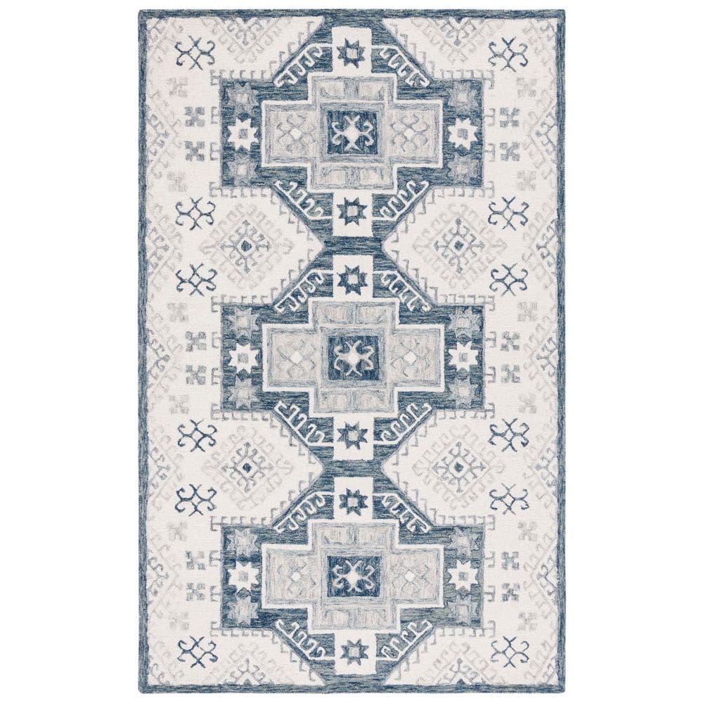 Metro 4 ft. x 6 ft. Ivory/Dark Gray Floral Border Area Rug price history on PriceWatchPro