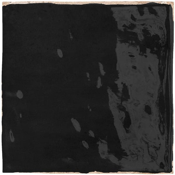 EMSER TILE Antigo Jet 5 in. x 5 in. Glossy Ceramic Wall Tile (12.1 sq. ft./Case, 72 pcs)