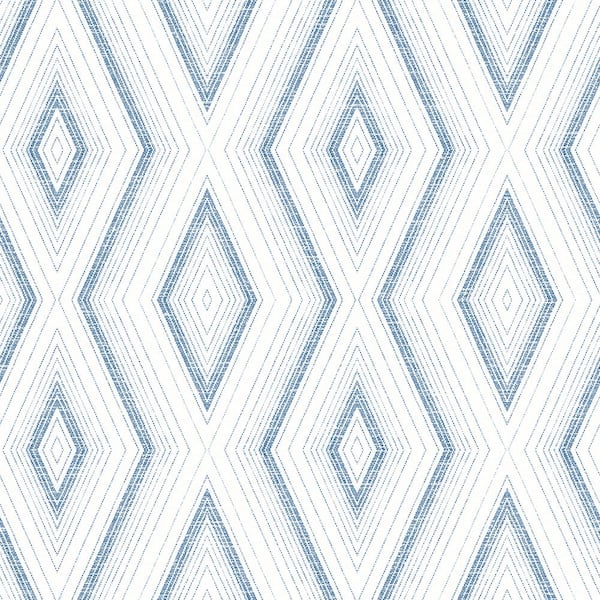 Chesapeake Santa Cruz Blue Geometric Paper Strippable Roll (Covers 56.4 sq. ft.)