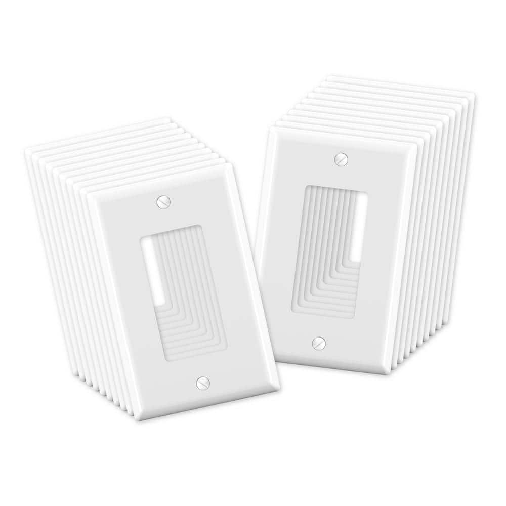 1-Gang Midsize 4.88 in. x 3.13 in. Decorative Switch Wall plate, UL Listed,