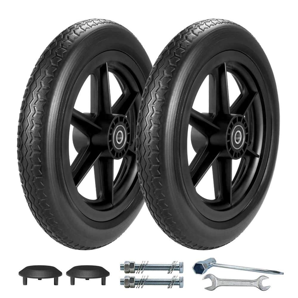 1 Pair 12 Inch Wheelchair Wheels Replacement, Solid Tire Back Wheel for Manual Wheelchairs Replacement Parts price history on PriceWatchPro