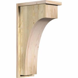 8 in. x 14 in. x 26 in. Huntington Rough Sawn Douglas Fir Corbel with Backplate