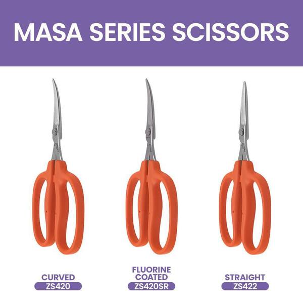 ZENPORT Curved MasaMasa Scissors in Orange ZS420 - The Home Depot