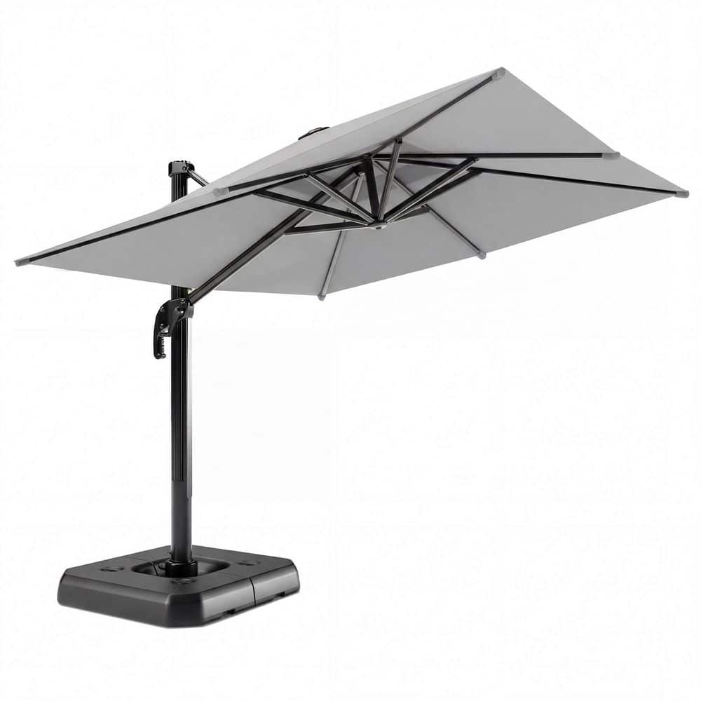 10 ft. Aluminum Square Cantilever Patio Umbrella in Gray price history on PriceWatchPro