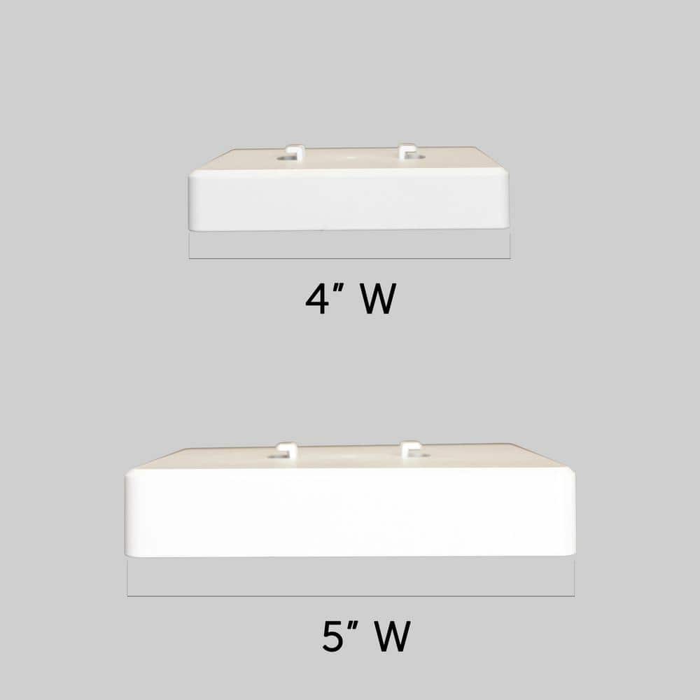 Luxor White Solar LED Post Cap Lights with Dusk to Dawn Mode (Set of 2)