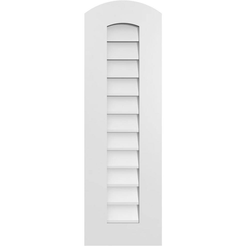 12 in. x 38 in. Arch Top Surface Mount PVC Gable Vent: Functional with Standard Frame price history on PriceWatchPro