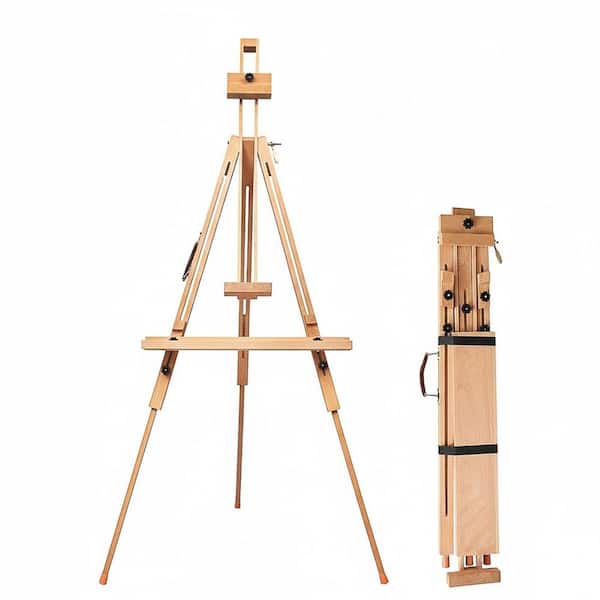 Beech Wood Professional Grade Easel Single Rocker Height Adjustable Horizontal Vertical Solid Wood Floor Standing Large Easel - AliExpress | Adjustable Easel Stand Solid Wood Portable Collapsible Telescopic | イーゼル | ERICAT