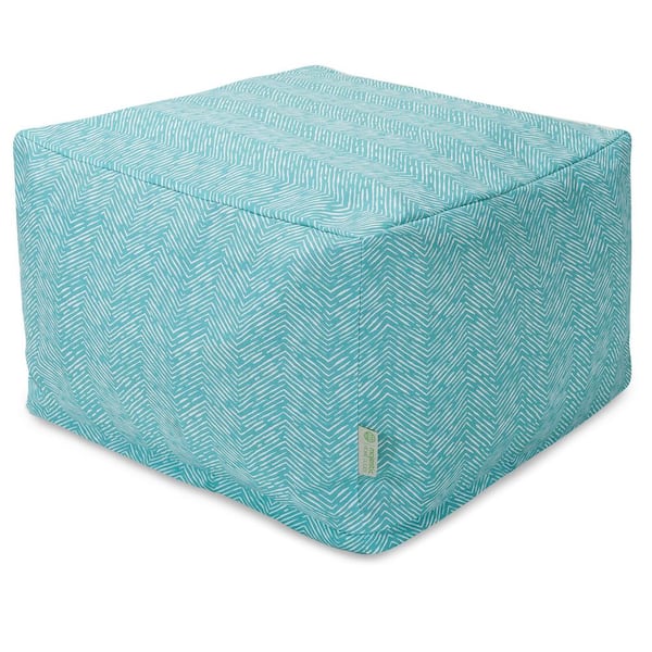 Majestic Home Goods Teal South West Indoor/Outdoor Ottoman Cushion