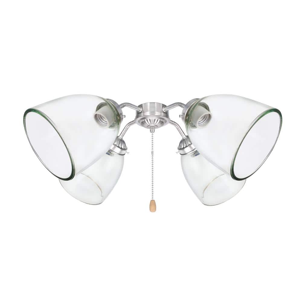 Clear Glass Bell Replacement Shades, 5.5" Height, 4 Pack
