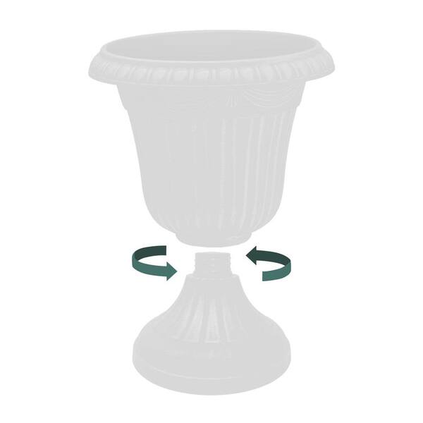 16 x 18 inches Taupe Arcadia Garden Products PL00TP Classic Traditional Plastic Urn Planter Indoor/Outdoor 