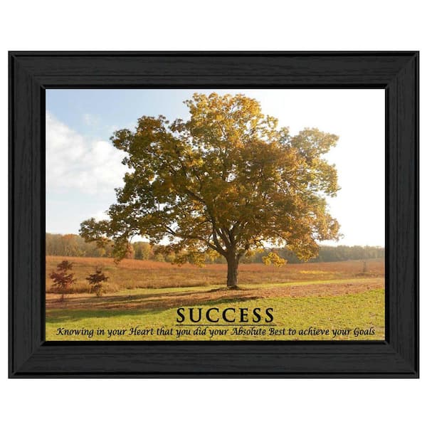 HomeRoots Charlie Success 1-Piece Framed Wall Art 15 in. x 19 in.
